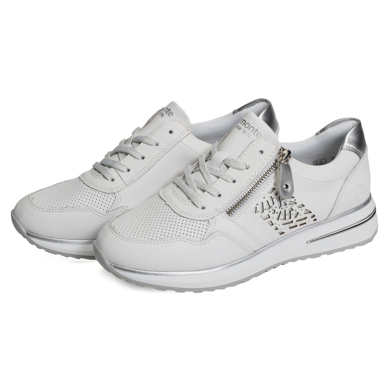 D1G00 Blanc Argent, Baskets running Remonte