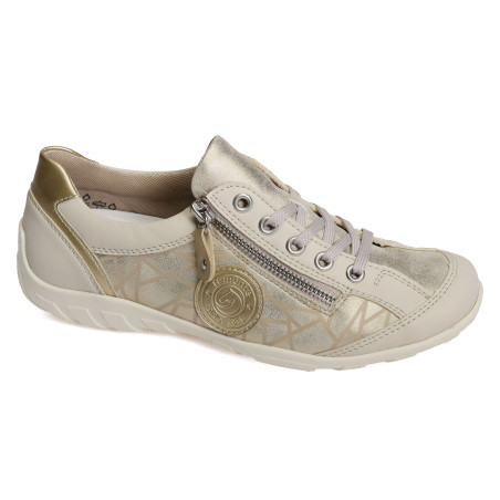 R3408 Beige Or, Sneakers basses Remonte