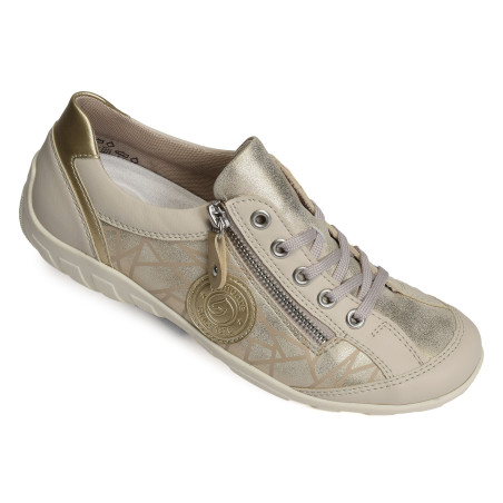 R3408 Beige Or, Sneakers basses Remonte