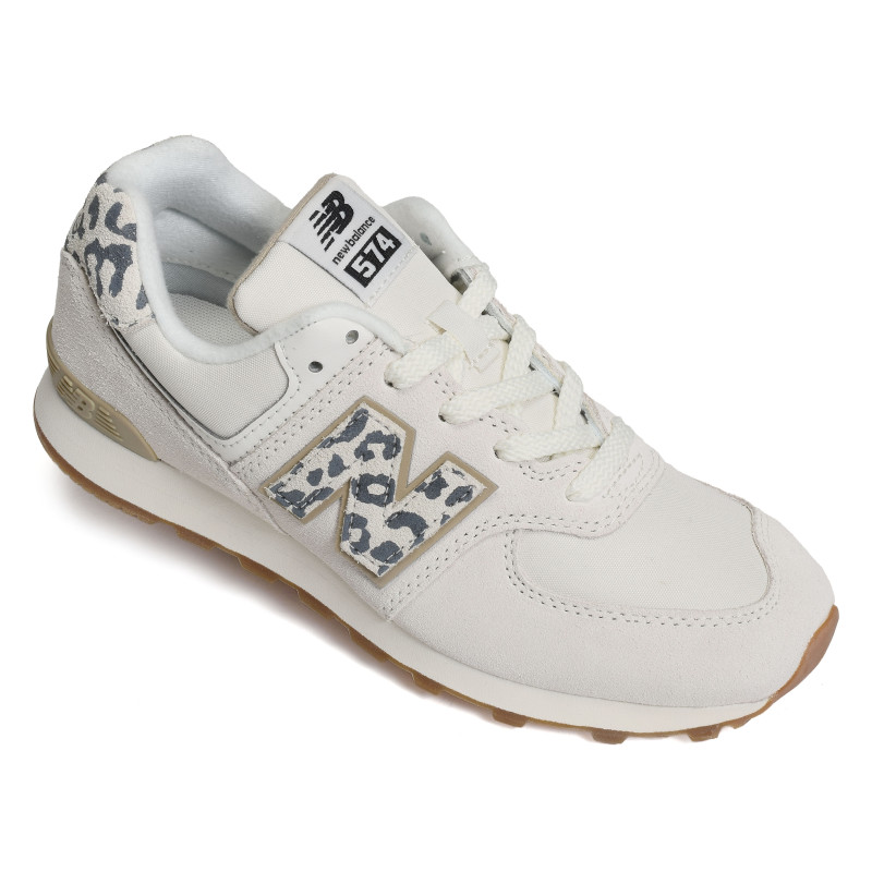 GC574 Blanc Léopard, Baskets running New Balance