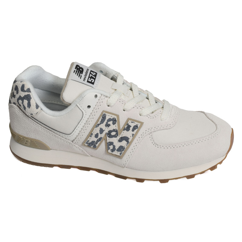 GC574 Blanc Léopard, Baskets running New Balance