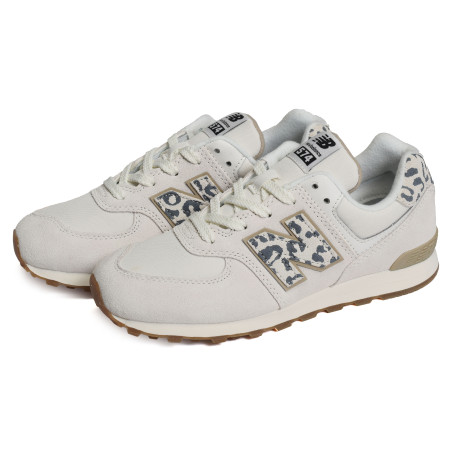 GC574 Blanc Léopard, Baskets running New Balance