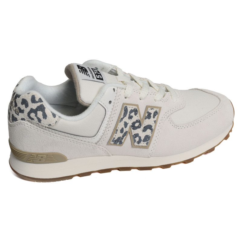 GC574 Blanc Léopard, Baskets running New Balance