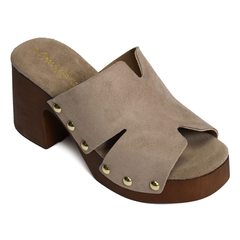 CARBUCCIA Taupe, Mules Coco & Abricot