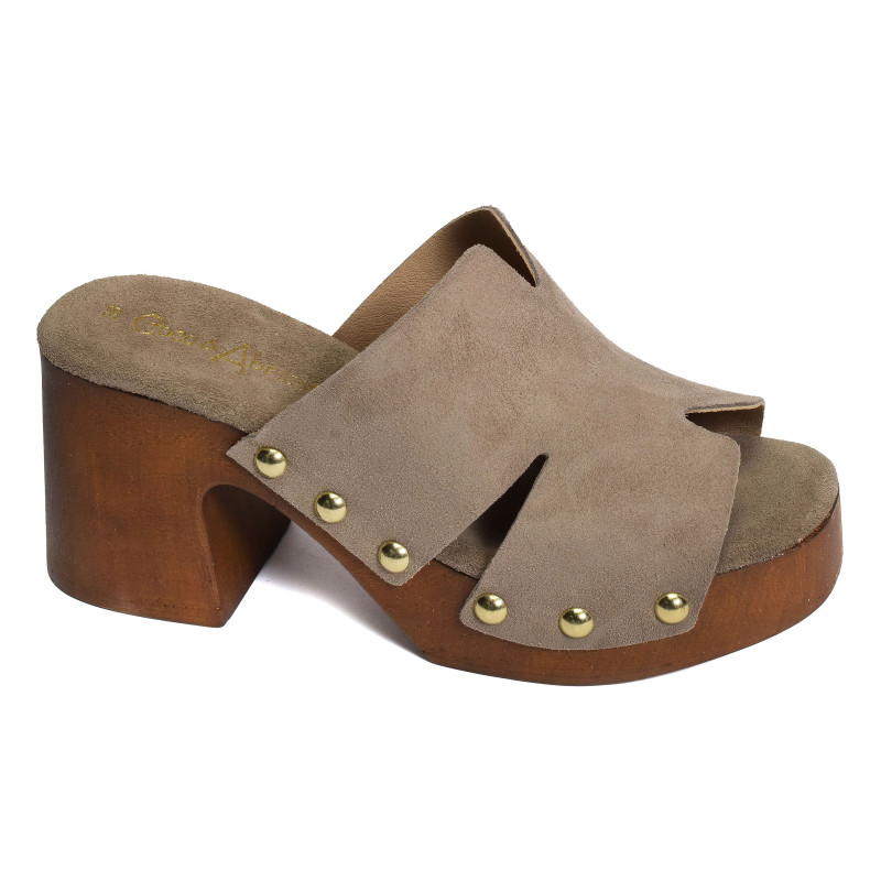 CARBUCCIA Taupe, Mules Coco & Abricot