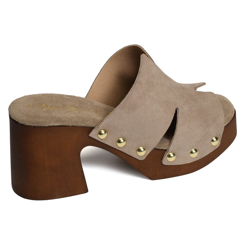 CARBUCCIA Taupe, Mules Coco & Abricot