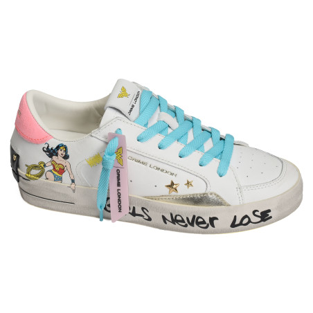 SK8 DELUXE Blanc Bleu, Sneakers basses Crime London