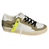 SK8 DELUXE MEN Blanc Kaki, Sneakers basses Crime London