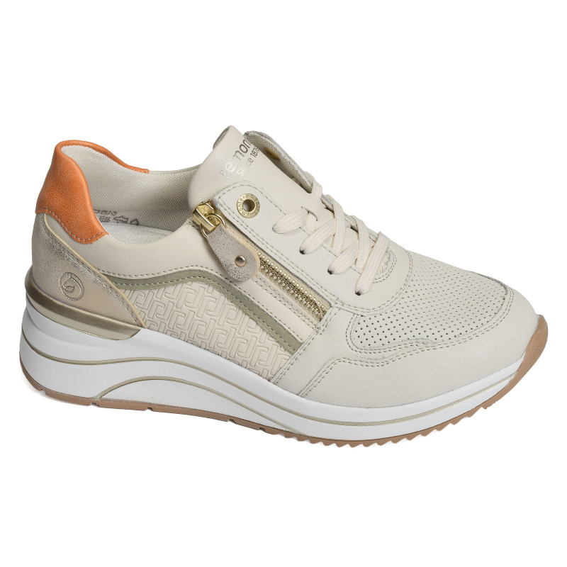 D0T10 Beige Platine, Baskets running Remonte