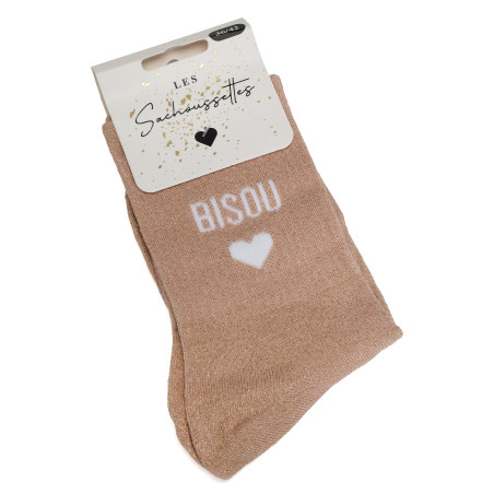 BISOU Rose Or, Chaussettes Les Sachoussettes