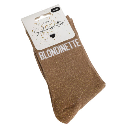 BLONDINETTE Or, Chaussettes Les Sachoussettes