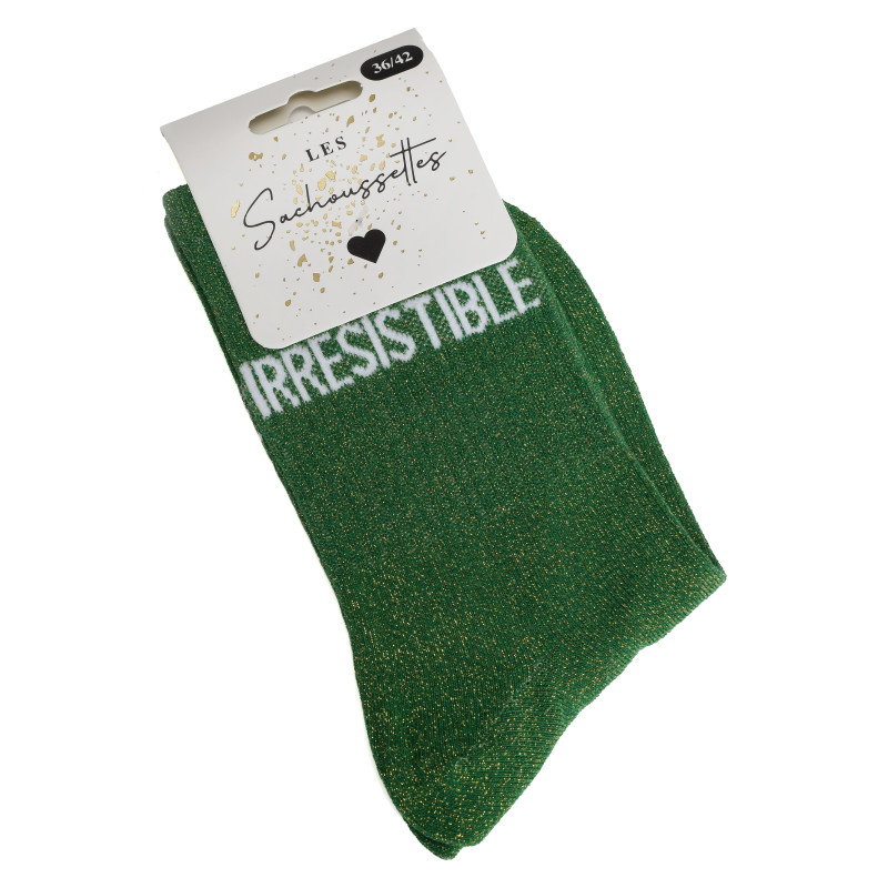 IRRESISTIBLE Vert, Chaussettes Les Sachoussettes