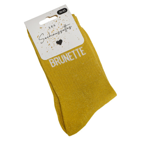 BRUNETTE Jaune, Chaussettes Les Sachoussettes