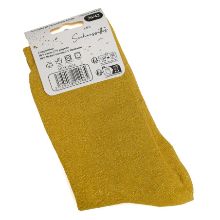 BRUNETTE Jaune, Chaussettes Les Sachoussettes