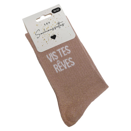 VIS TES REVES Rose Or, Chaussettes Les Sachoussettes