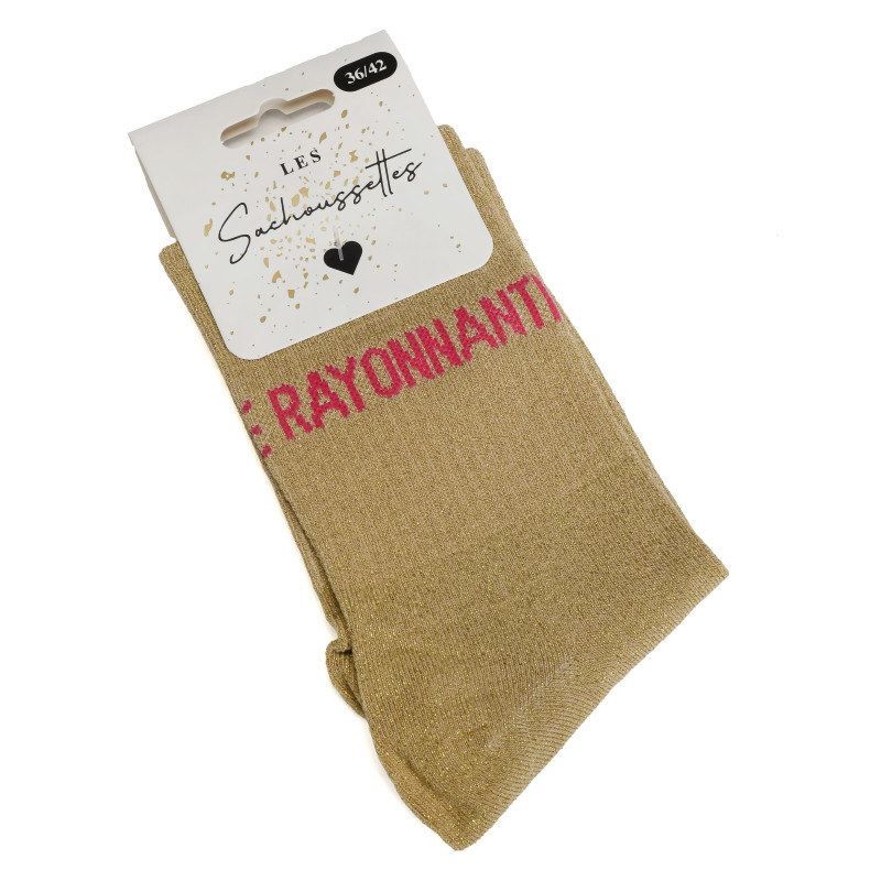 RAYONNANTE Or, Chaussettes Les Sachoussettes