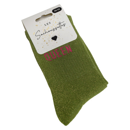 QUEEN Vert, Chaussettes Les Sachoussettes