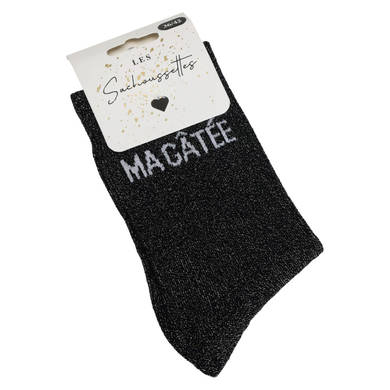 MA GATE Noir, Chaussettes Les Sachoussettes