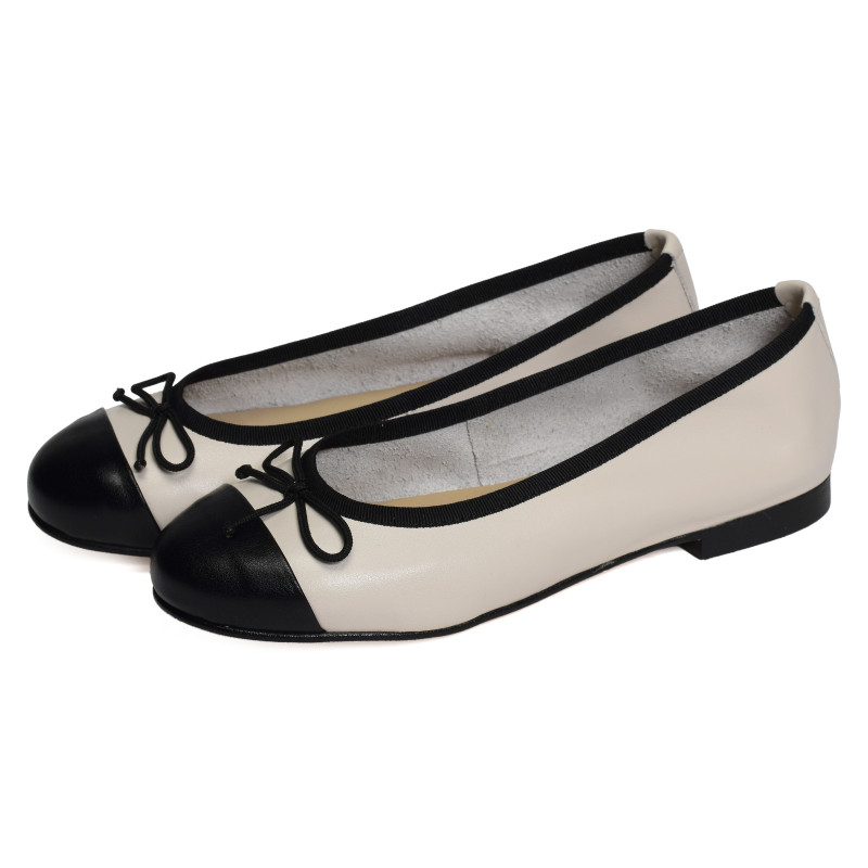 DIANE Blanc Noir, Ballerines Folie's