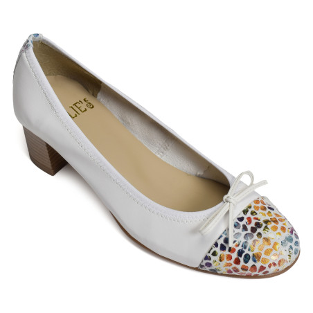 TAMARA TP Blanc Multicolore, Ballerines Folie's