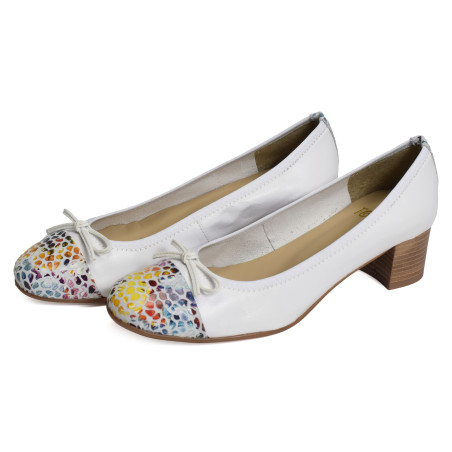 TAMARA TP Blanc Multicolore, Ballerines Folie's