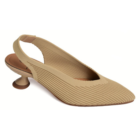 REINE 76626 Camel, Slingback Miss Elastic