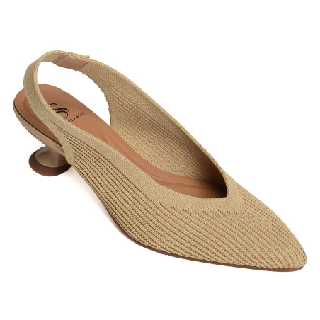 REINE 76626 Camel, Slingback Miss Elastic