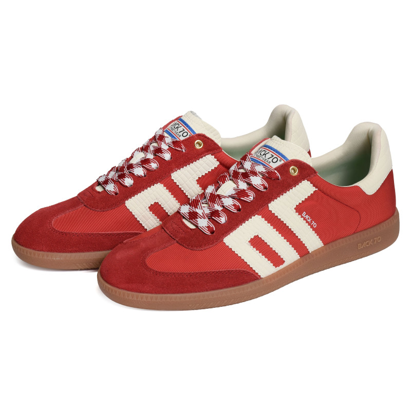 GHOST SUEDE MEN Rouge, Sneakers basses Back 70