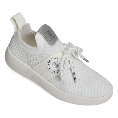 VOLT ONE W Blanc Argent, Baskets running Armistice