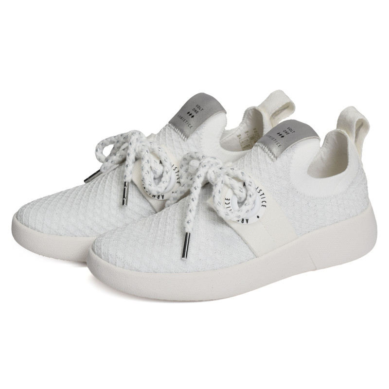 VOLT ONE W Blanc Argent, Baskets running Armistice