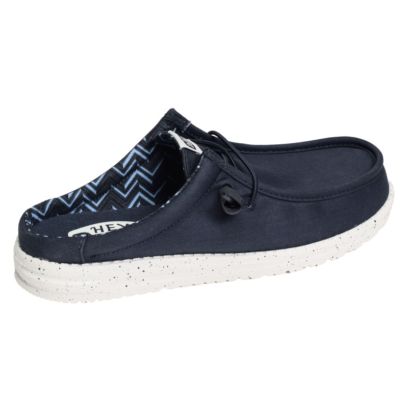 WALLY SLIP CANVAS Marine, Mules HeyDude