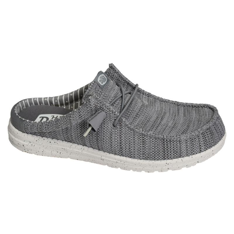 WALLY SLIP STRETCH SOX Gris, Mules HeyDude