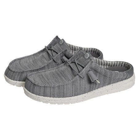 WALLY SLIP STRETCH SOX Gris, Mules HeyDude