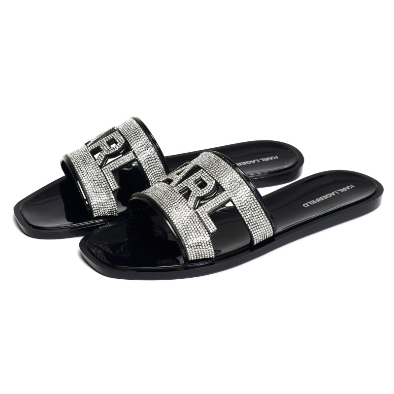 JELLY Noir Argent, Mules Karl Lagerfeld