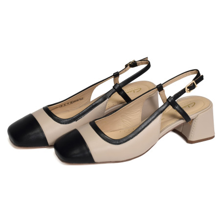 NYTA45 SLING Beige Noir, Slingback Clarks