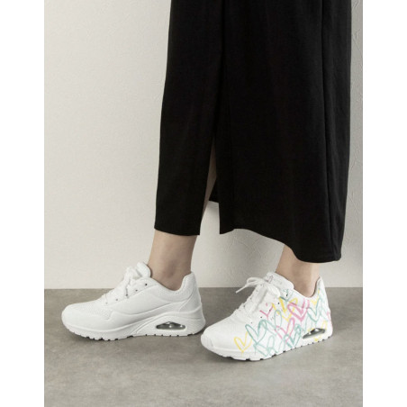 UNO CHANGED LOVE Blanc Multicolore, Sneakers basses Skechers