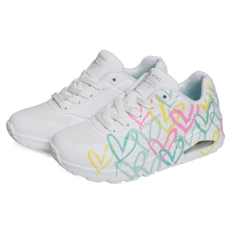 UNO CHANGED LOVE Blanc Multicolore, Sneakers basses Skechers