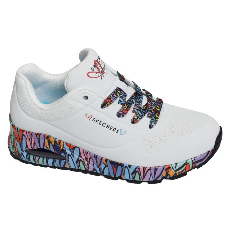 UNO RAVAGED LOVE Blanc Multicolore, Sneakers basses Skechers