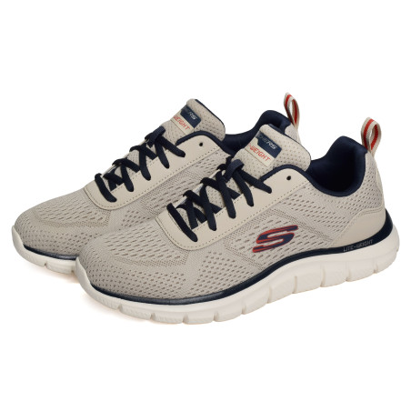 TRACK LESHUR Taupe Marine, Baskets running Skechers