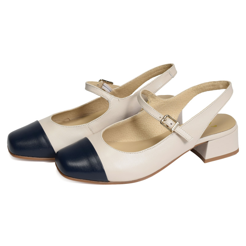 715 Beige Marine, Slingback Folie's