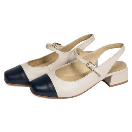 715 Beige Marine, Slingback Folie's