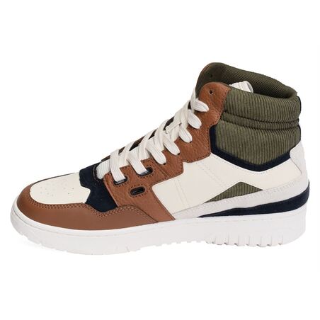 TH BASKET BETTER MIDCUT LTH MIX 4793 Beige Marron, Baskets montantes Tommy Hilfiger