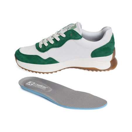 W1302 Blanc Vert, Baskets running Rieker