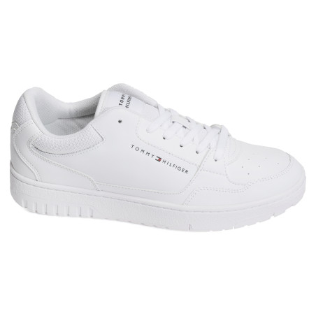 TH BASKET CORE LEATHER ESS 5040 Blanc, Sneakers basses Tommy Hilfiger