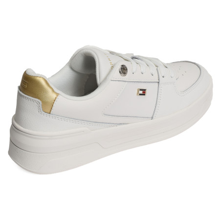 ESSENTIAL BASKET SNEAKER GOLD 8076 Blanc, Sneakers basses Tommy Hilfiger