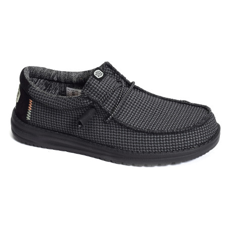 WALLY SPORT MESH Noir Noir, Slip-On HeyDude