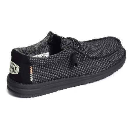 WALLY SPORT MESH Noir Noir, Slip-On HeyDude