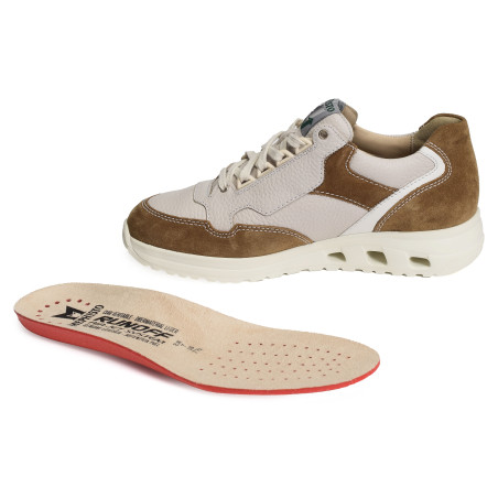 JANSEN Blanc Marron, Sneakers basses Mephisto