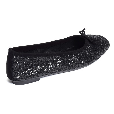 HARMONY GLITTER Noir, Ballerines Reqins