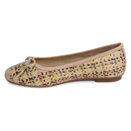 HARMONY RAFIA Multicolore, Ballerines Reqins